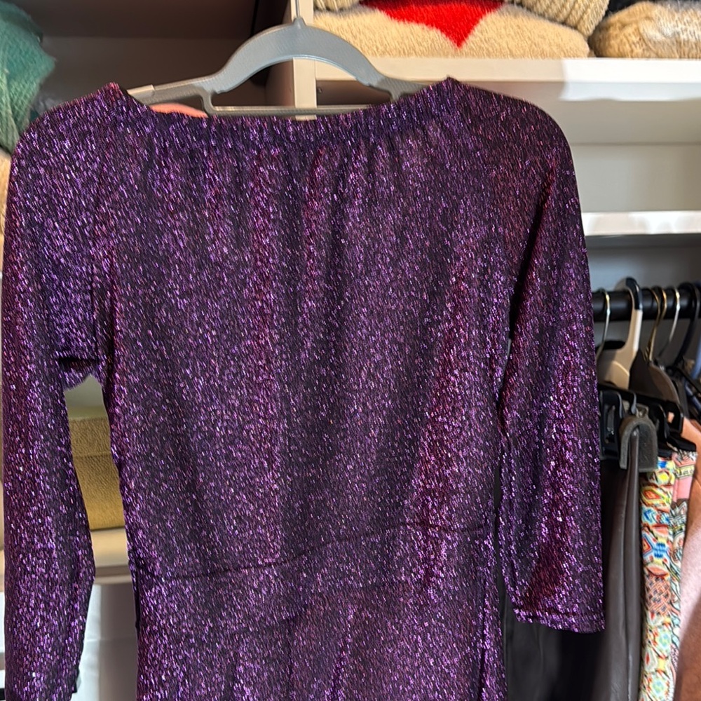 Elegant Purple Glitter Dress